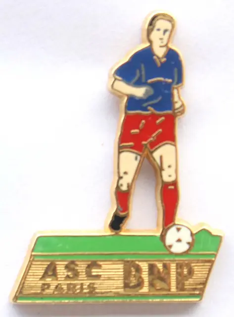 SUPERBE pin's doré ASC BNP PARIS - Le footballeur - Zamac - Ballard - G005