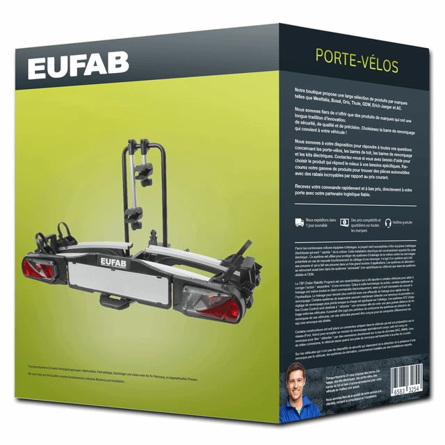 PORTE-VÉLO EUFAB PREMIUM II Plus pour 2 vélos NEUF EUR 440,50 - PicClick FR