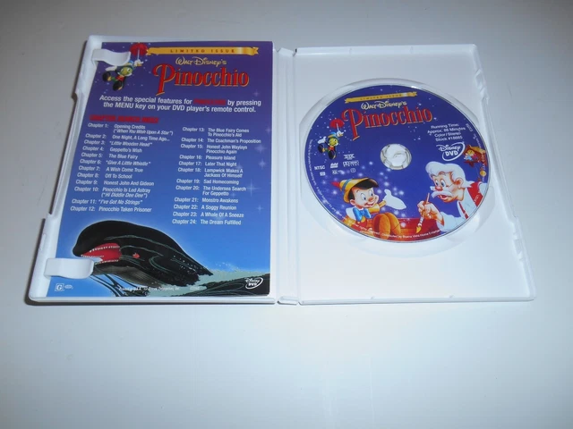 Vintage Disney Pinocchio Limited Issue Original First DVD Release THX Movie 1999 3