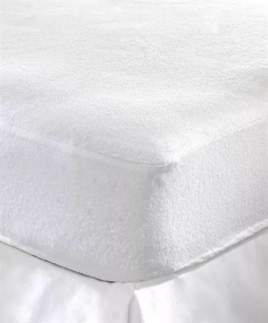 Terry Towel Waterproof Fitted Sheet Mattress Protector Luxury Bed Cover ALL SIZE