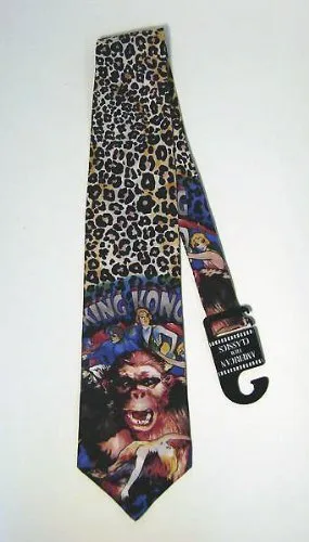 King Kong Leopard Novelty Silk Neck Tie