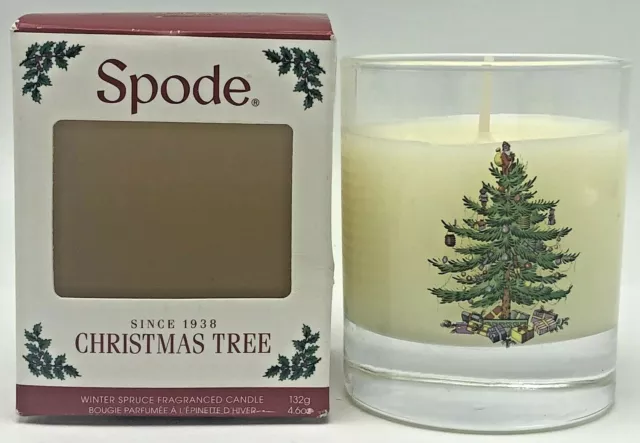 Spode Christmas Tree Winter Spruce Fragranced Candle 4.6 oz Portmeirion Rare UK