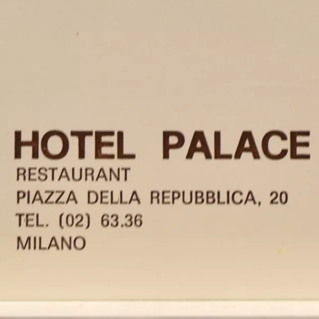 1981 Hotel Palace Restaurant Menu Frangelico Party Pizza Della Repubblica Milano