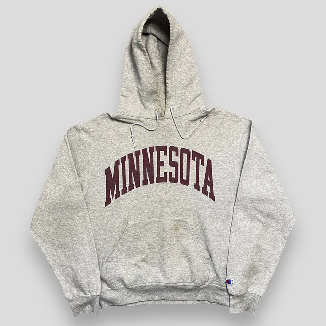 Felpa con cappuccio ricamata grigia Champion Minnesota, taglia small