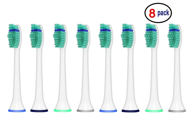 8X cabezales de cepillo de dientes de repuesto compatibles con Philips Sonicare HX6014