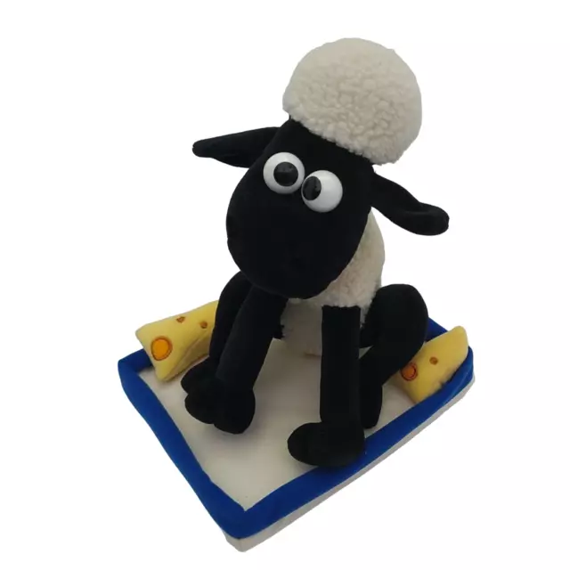 Shaun the Sheep Plush With Cheese Wedges From Wallace & Gromit - 29 cm High  -