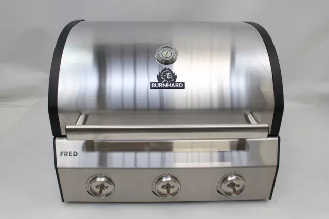 Burnhard 3-Brenner Gasgrill Fred Grill  Edelstahl klappbar UNVOLLSTÄNDIG69