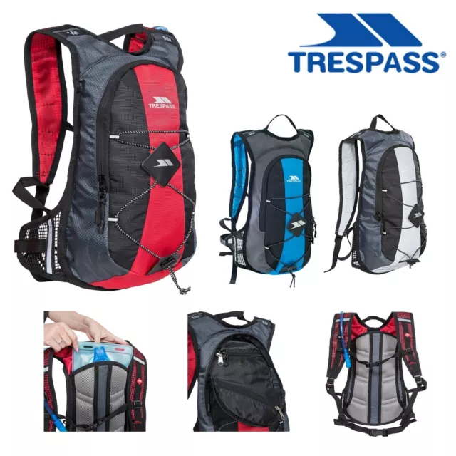 Trespass Mirror Hydration Pack Hiking Travel Backpack Rucksack 2 L Water Bladder