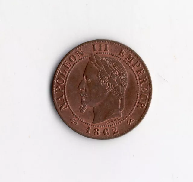 Top Qualite Monnaie De 1 Centime Napoleon Iii En Bronze De 1862 K @ Bordeaux !!
