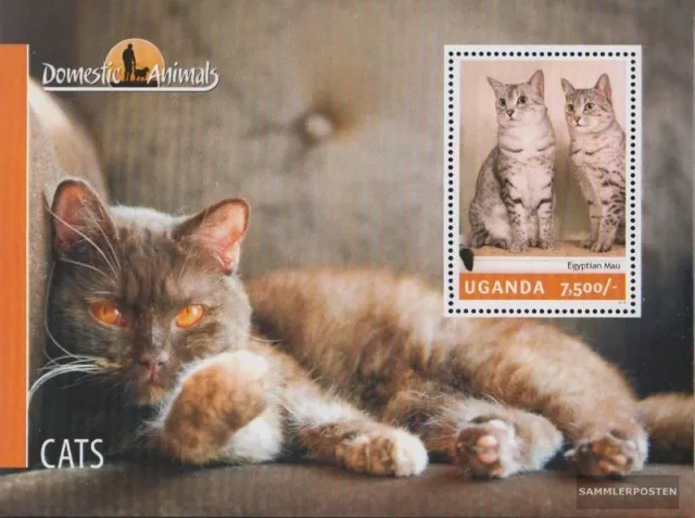 Uganda Block468 (kompl.Ausg.) postfrisch 2014 Katzen