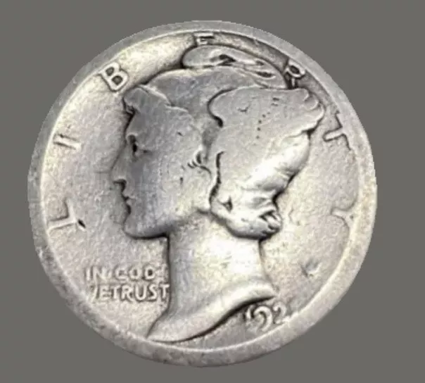 1921-D MERCURY SILVER DIME  Actual Coin Key date