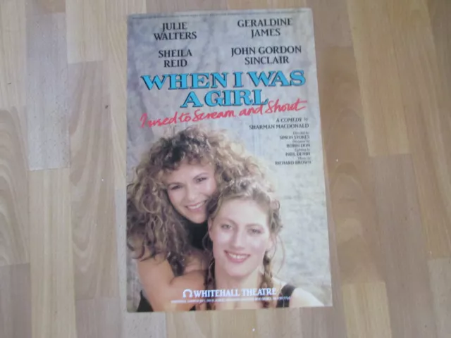 When I was a Girl Used to Scream & Shout Julie Walters WHITEHALL Theatre Poster