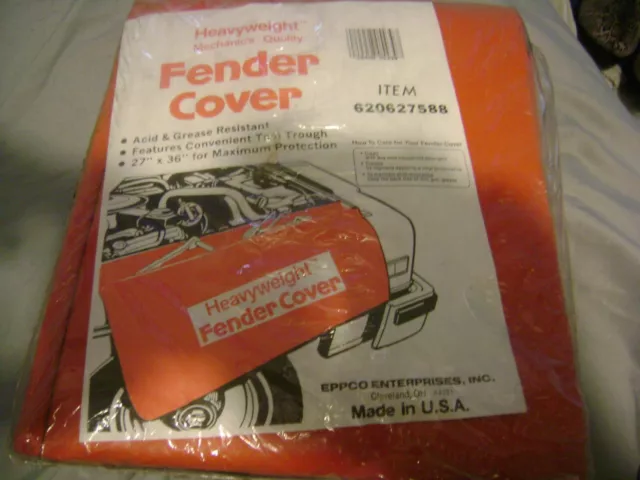 Nos Vintage Fender Cover Auto Mechanic Guard Eppco Heavy Duty Chevy Ford Dodge