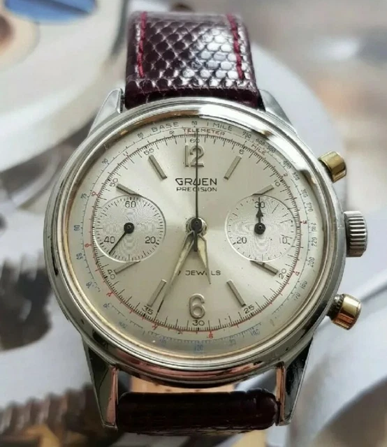 Gruen chronograph top watch