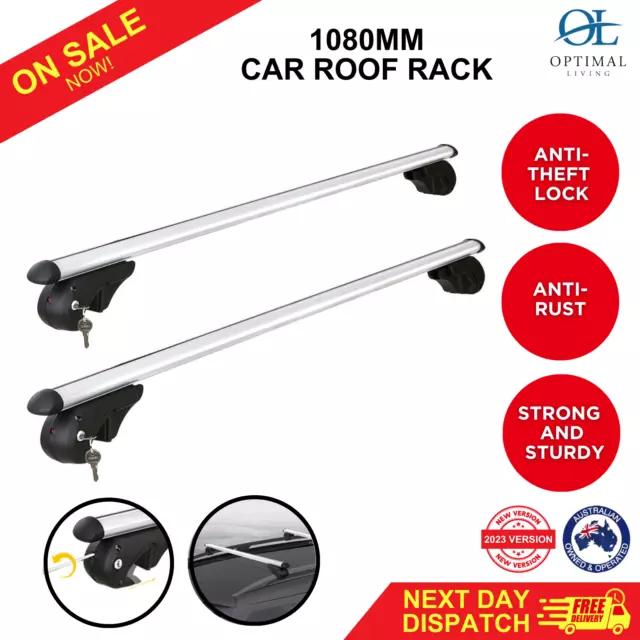 Roof Racks Silver (Pair) | for MG ZS | 2017 on Fits Factory Rails Car Top Bars