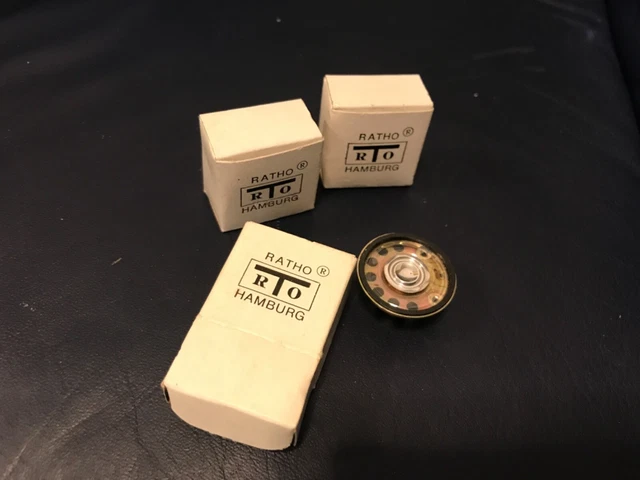 3 STÜCK RATHO RTO 28A MINI LAUTSPRECHER 0.01 W D=28mm. NEU