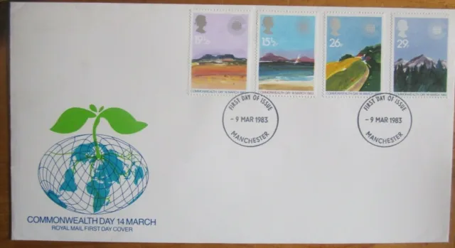 Great Britain Stamps First Day Cover FDC Commonwealth Day 14th March 1983