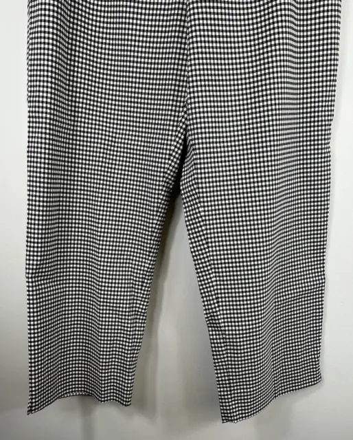 RESORT REPORT SIZE 12 women's black & white gingham stretch high rise ...