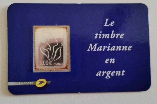 TIMBRE 5 EUROS EN ARGENT 999 millièmes - MARIANNE EUR 5,00