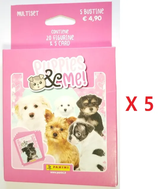 Puppies and Me Lot 25 Packs in Blister Stickers + Cards Panini