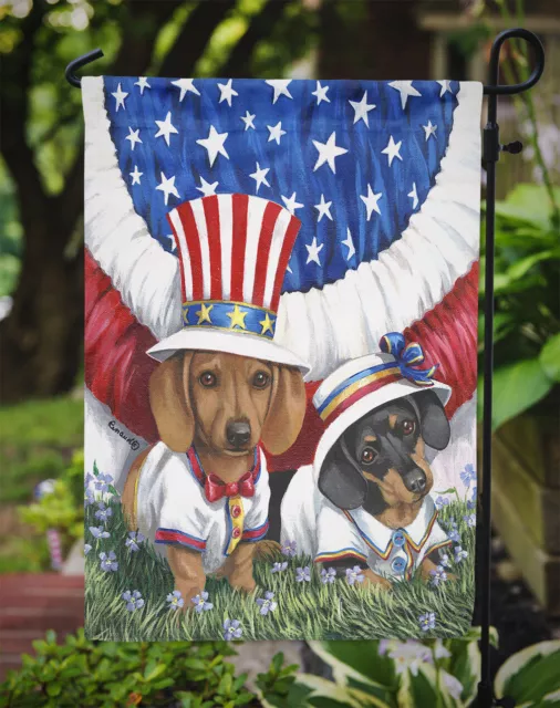 Dachshund USA Flag Garden Size PPP3088GF 3