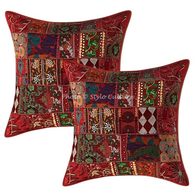 Bohemian Decorative Sofa Cushion Covers 60x60 cm Large Patchwork Pillowcases