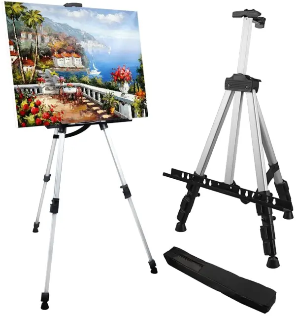 Easel Stand for Wedding Sign Easel for Display Portable Sign Easel Stand  Adjustable Metal Tripod Display Easel for Painting 63'' - AliExpress