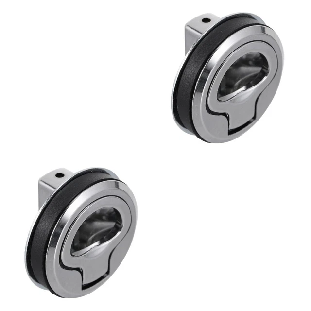 2 Pieces Metal Boat Hatch Push Button Keyless Locks Door Flush Pulls