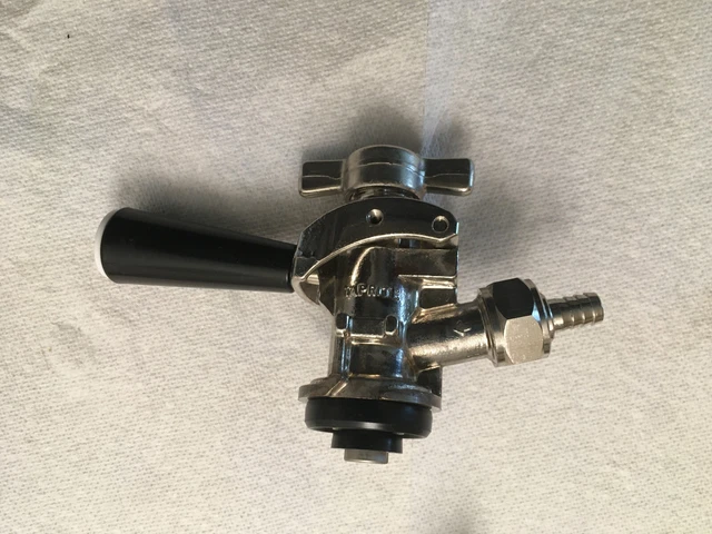 Beer Keg Coupler Sankey D (Taprite) Chrome Brass with PRV  for Domestic Beer