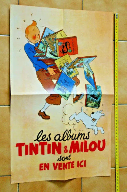 Fac-similé poster affiche LES ALBUMS TINTIN ET MILOU en vente ici "1943" Hergé