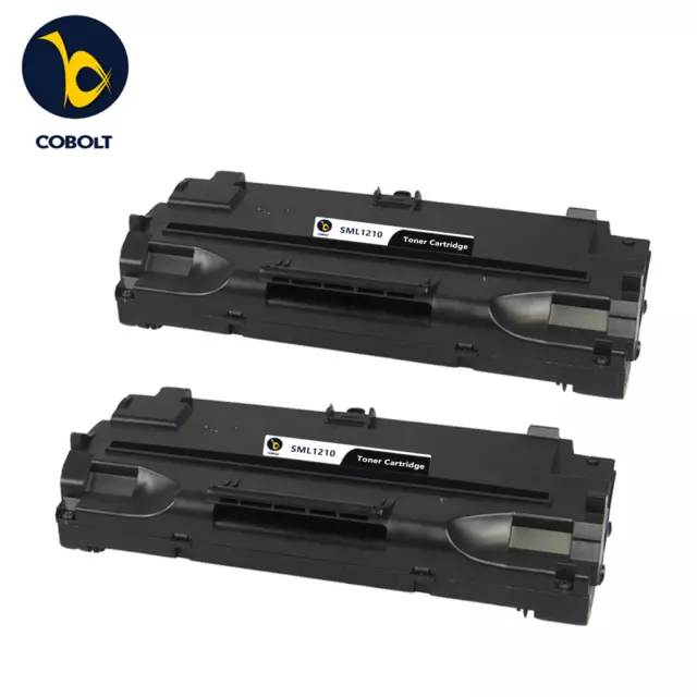 2 x BLACK TONER CARTRIDGE ML1210D3 Fits For Samsung ML1010 ML1020 ML1200 ML1210