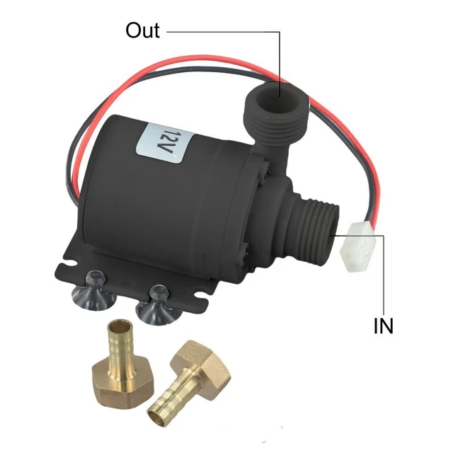 Pompe à Eau DC 24V 800 L/h - Solaire/Circulation Eau Chaude - Pour Aquarium, Fontaine - 5m De Hauteur Max