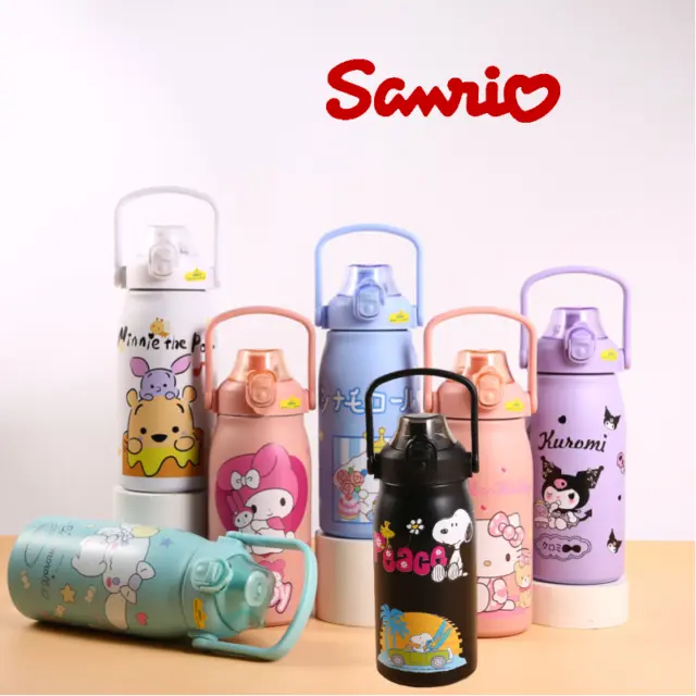Sanrio children's thermos cup for school special kindergarten with straw  kettle Kurome water cup 316 stainless