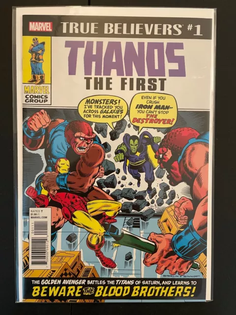True Believers 1 Iron Man Thanos and Drax App High Grade Marvel Comic D27-139