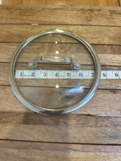 Cuisinart Replacement Glass Lid 7" Diameter Skillet / Pot / Pan SS Handle