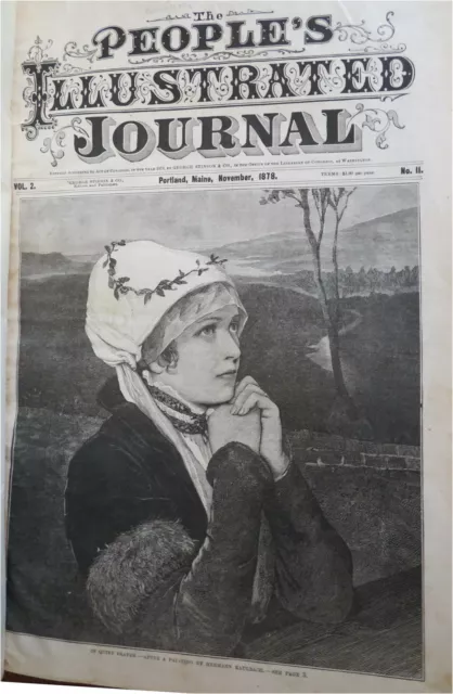 People's Illustrated Journal Portland Maine Newspaper 1878-1880 bound volume