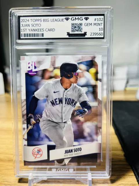 2024 Topps Big League Juan Soto 1st Yankees Card GMG Graded 10 Gem Mint 💎