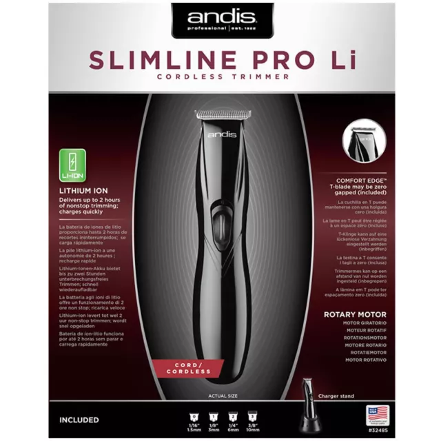 Andis Slimline Pro Li (D8) Blk Version Kabellos Lithium Wiederaufladbar Trimmer