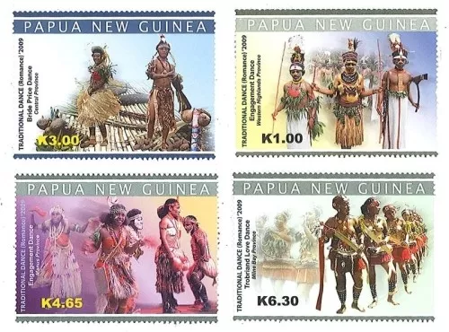 Papua New Guinea 2010 - Traditional Dance - Set of 4 Stamps Scott 1425-8 - MNH