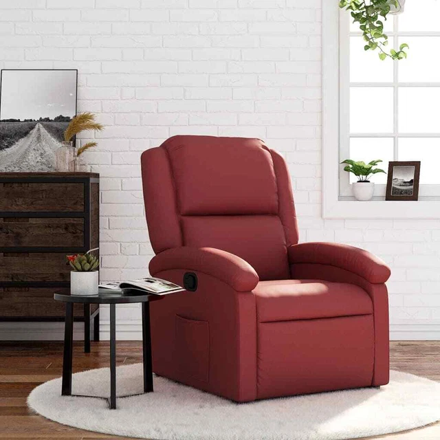 Relaxsessel Sessel Fernsehsessel Liegesessel Ruhetuhl Weinrot Kunstleder vidaXL