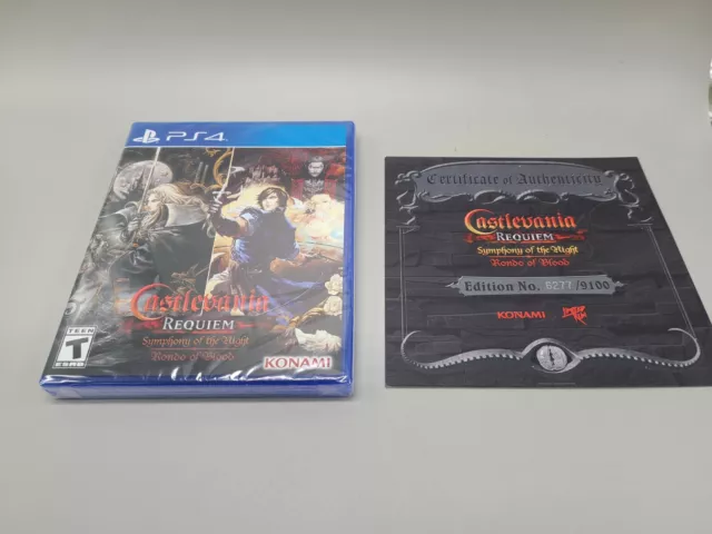 Castlevania Requiem + Random Card PS4 Limited Run #443 LRG IN HAND