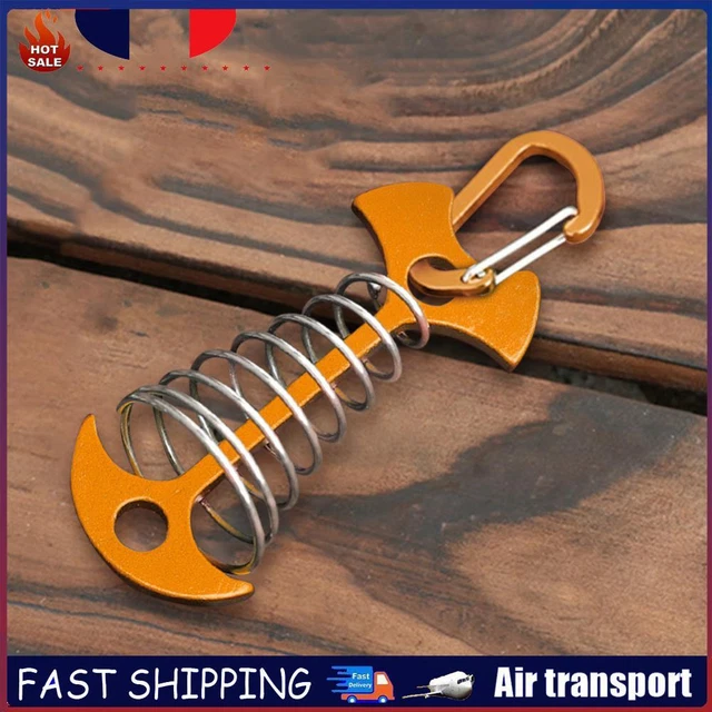 Spring Buckle Rope CAMPING FISHBONE GROUND Nail Portable Spring Hook Wind Rope Buckle ...