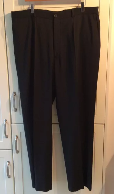 armani collezioni Trousers Black 39 32 Straight Leg Wool Blend Used