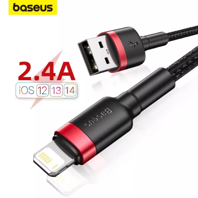 Baseus Braided USB Charging Phone Cable Data Cord Charger For iPhone 14 13 iPad