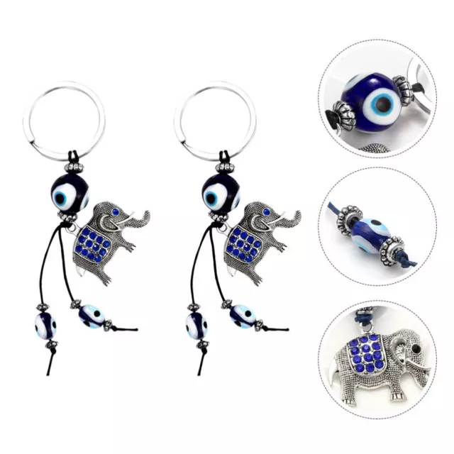 2Pcs turkish evil eye charm Turkish Nazar Bead Keychain Turkish Bead