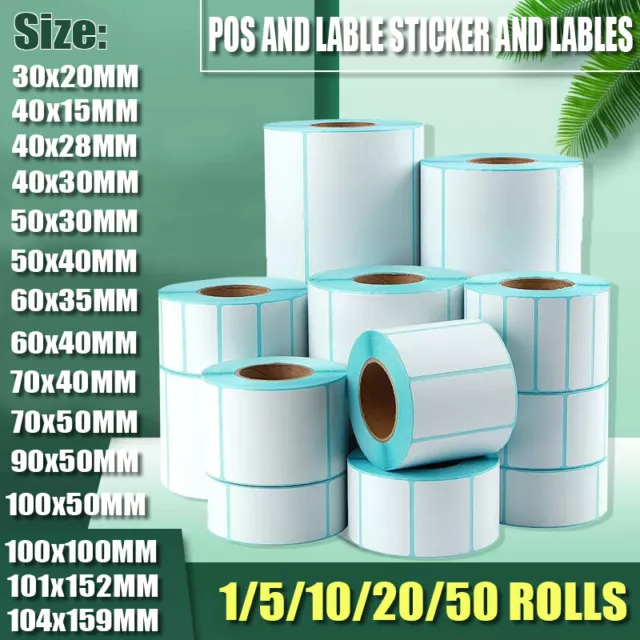 All Sizes Barcode, POS and Label Sticker and Labels, Price tag, Direct Thermal