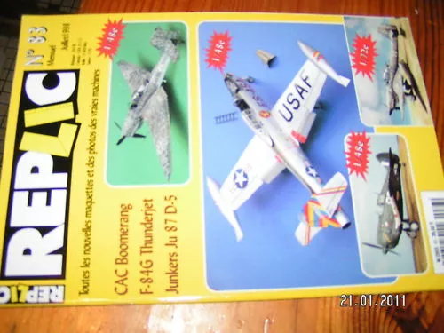 Replic n°83 CAC Boomerang  F-84G Junkers Ju87