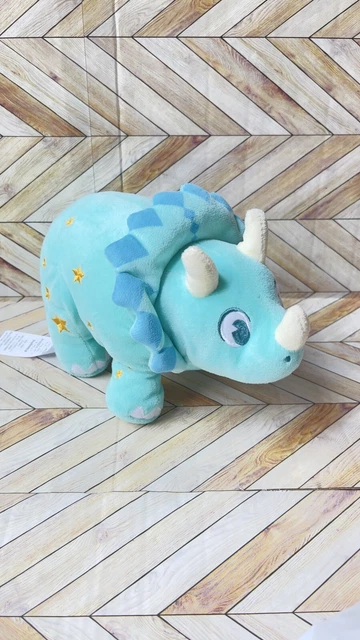 Disney Animal Kingdom Triceratops Plush Blue Dinosaur Stuffed Toy
