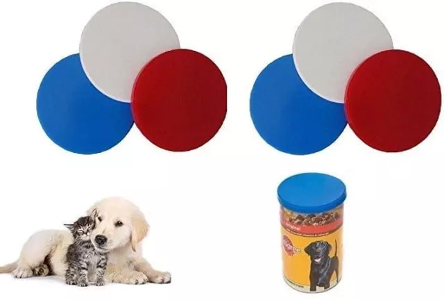 4X STANDARD TIN Can Covers Dog Cat Pet Food Can Lid Plastic Spoon Set £4.27  - PicClick UK