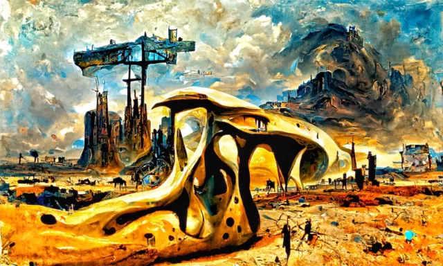Construction - Martian real estate collection 1/1 NFT Dali Like Art Token 64mp